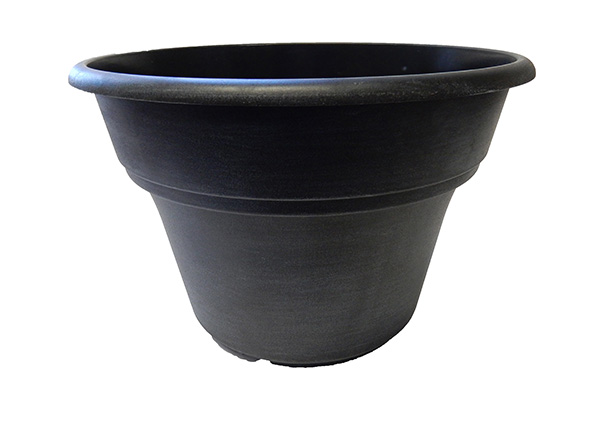 12.0 x 9.5 Imperial Plntr Black White Wash - 56 per case - Decorative Planters